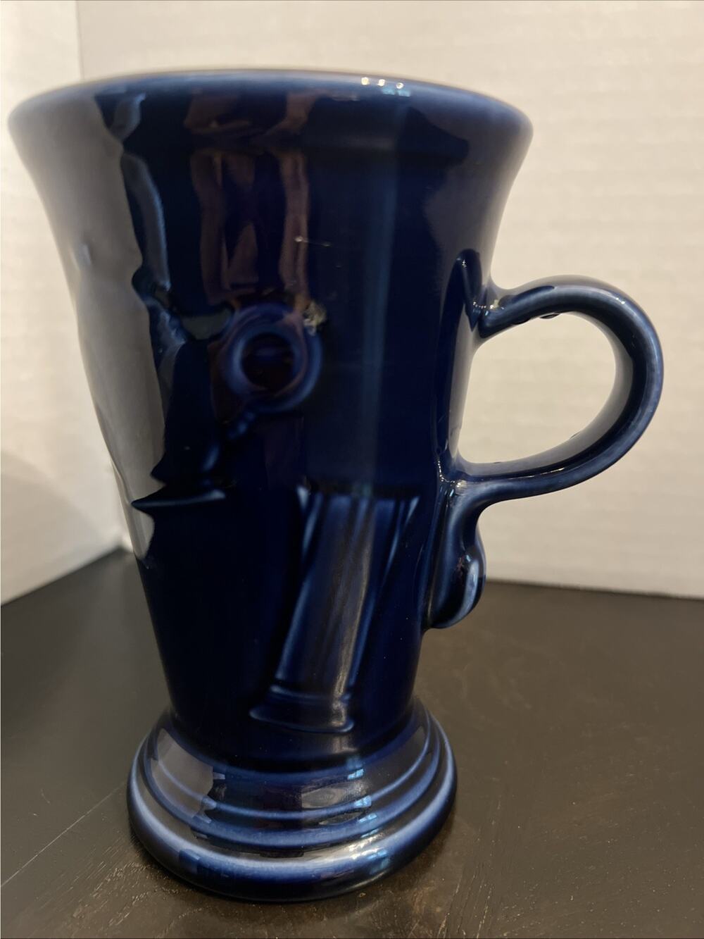 Fiesta Fiestaware Cobalt Pedestal Mug Vintage USA